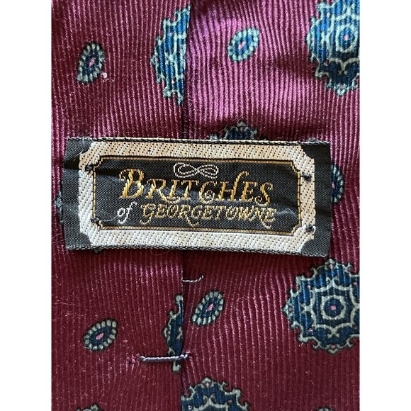 Britches of Georgetowne classic maroon tie - Picture 2 of 3